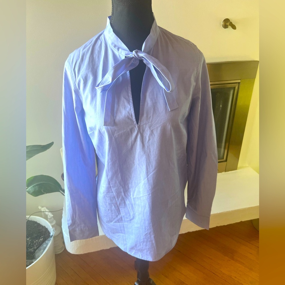 J.CREW NWOT Thomas Mason for J.Crew relaxed tie-neck shirt